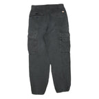 DICKIES Mens Cotton Blend Black Regular Cargo Trousers W30 L29 Workwear