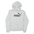 PUMA Womens Grey Hoodie M Cotton Blend Pullover Casual Sports Sweatshirt