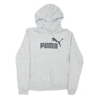 PUMA Womens Grey Hoodie M Cotton Blend Pullover Casual Sports Sweatshirt