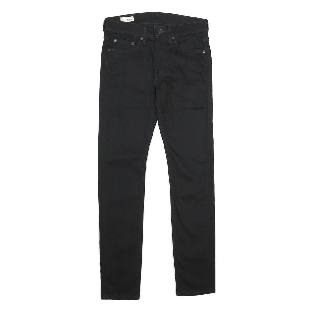 LEVI'S 519 BIG E Mens Jeans Black Regular Skinny Denim Raw W28 L30 Vintage Style