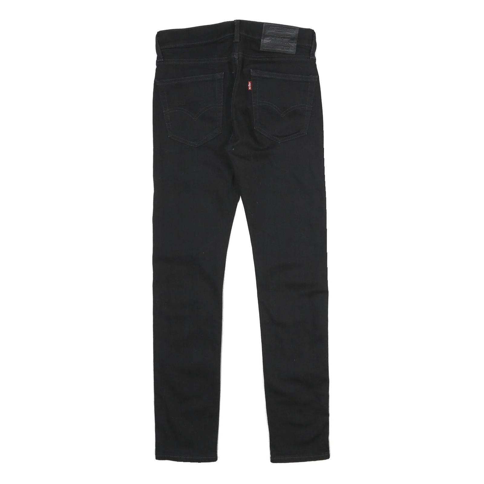 LEVI'S 519 BIG E Mens Jeans Black Regular Skinny Denim Raw W28 L30 Vintage Style