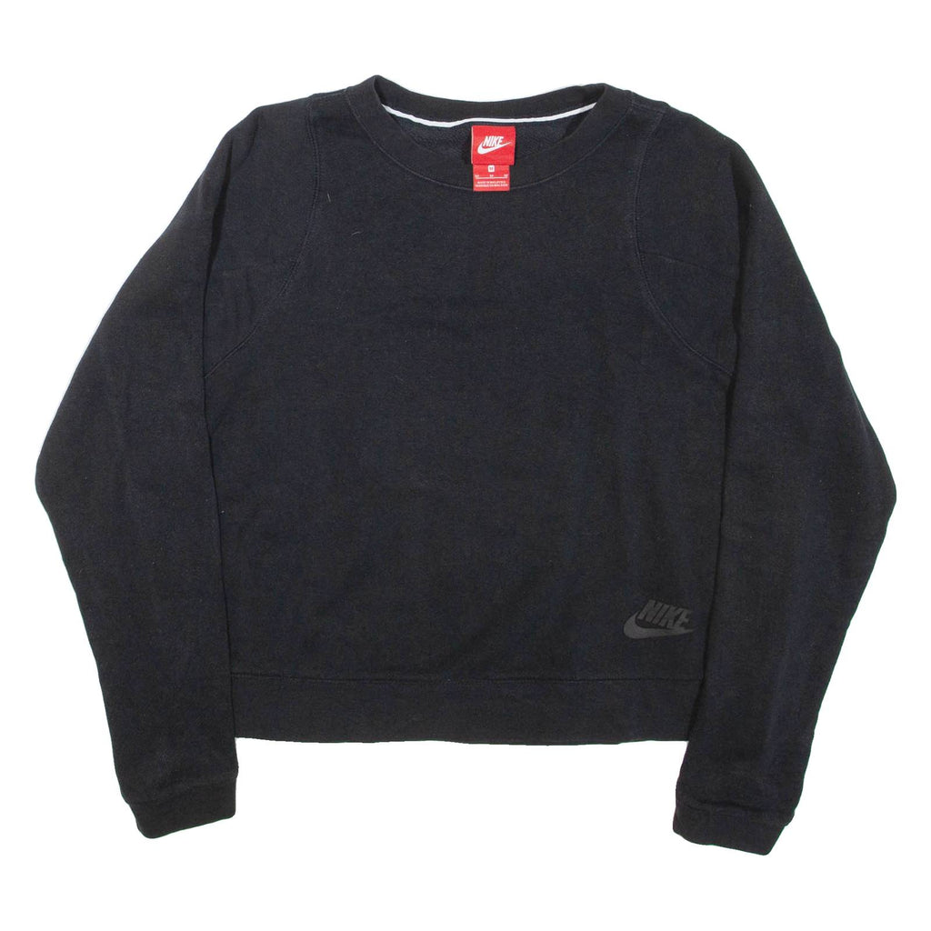 NIKE Womens Sweatshirt Black Crew Neck M
