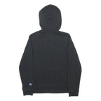 CHAMPION Boys Black Hoodie L Cotton Blend Pullover Logo Sweatshirt