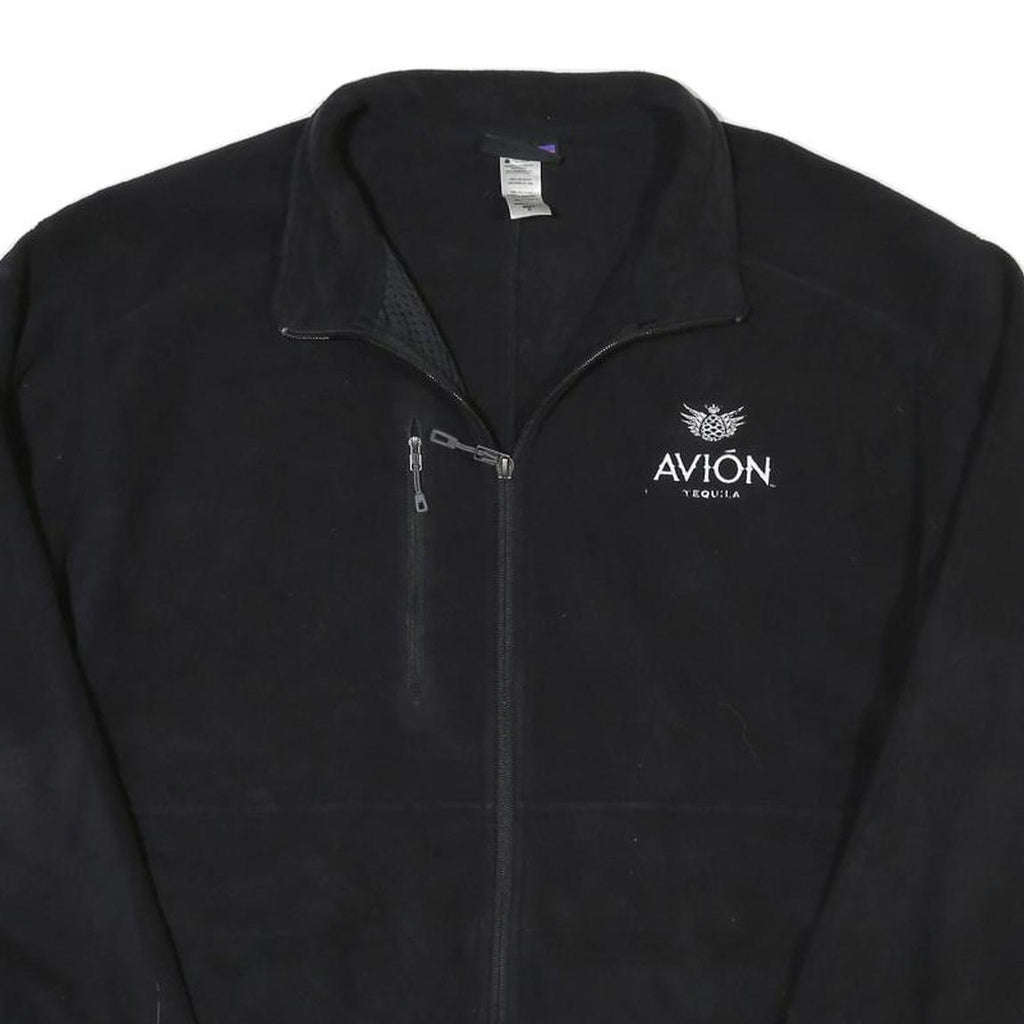 PATAGONIA Mens Black Zip Up Jacket XL Polyester Blend Plain Lightweight Warm