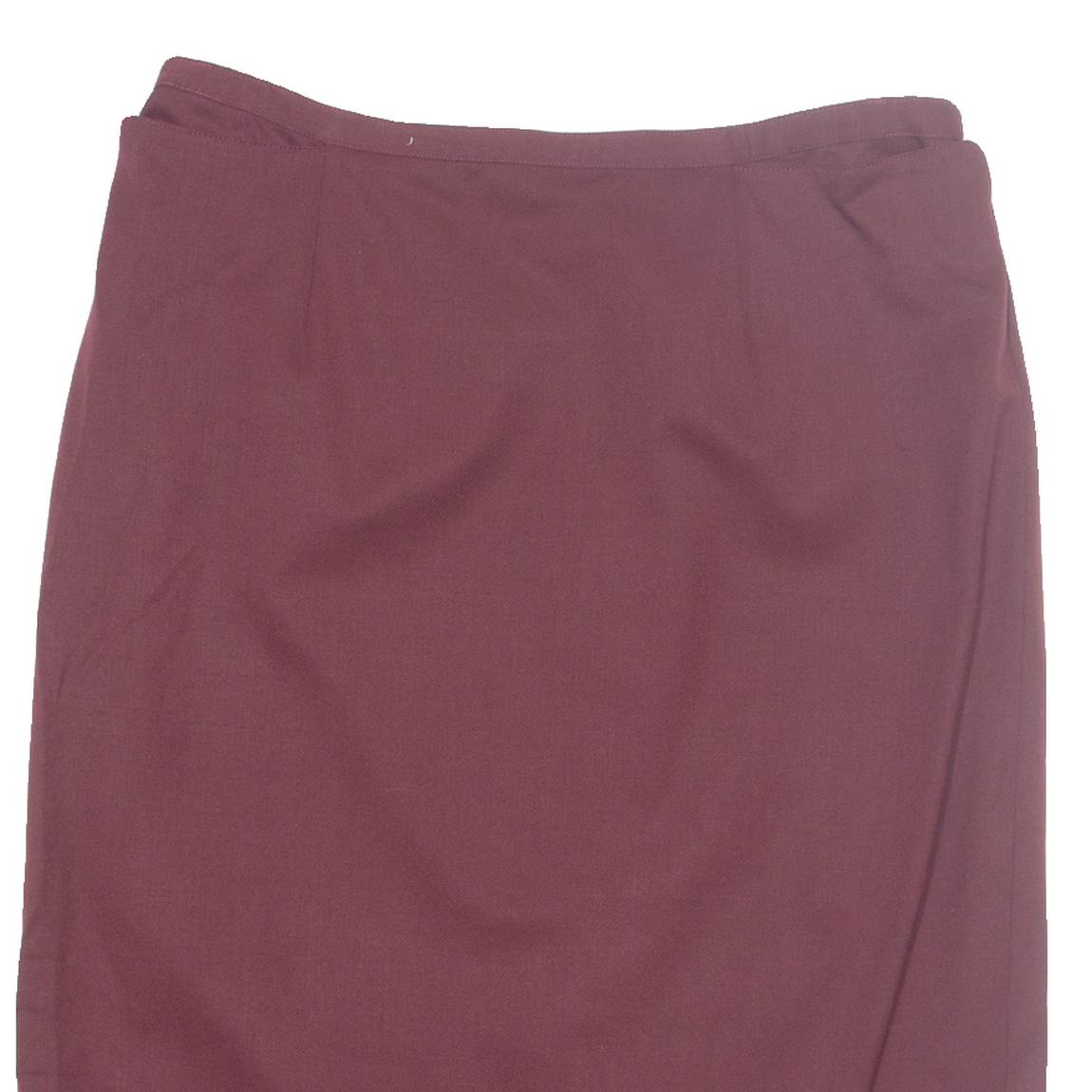 Womens Straight Skirt Maroon Midi Wool M