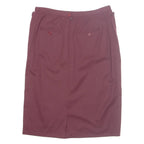 Womens Straight Skirt Maroon Midi Wool M