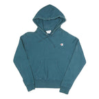 CHAMPION REVERSE WEAVE Womens Blue Pullover Hoodie XS Cotton Blend Casual