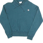 CHAMPION REVERSE WEAVE Womens Blue Pullover Hoodie XS Cotton Blend Casual