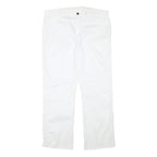 DICKIES Mens White Regular Fit Straight Cotton Blend Trousers W38 L30 Workwear