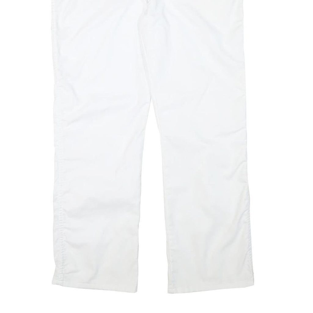 DICKIES Mens White Regular Fit Straight Cotton Blend Trousers W38 L30 Workwear