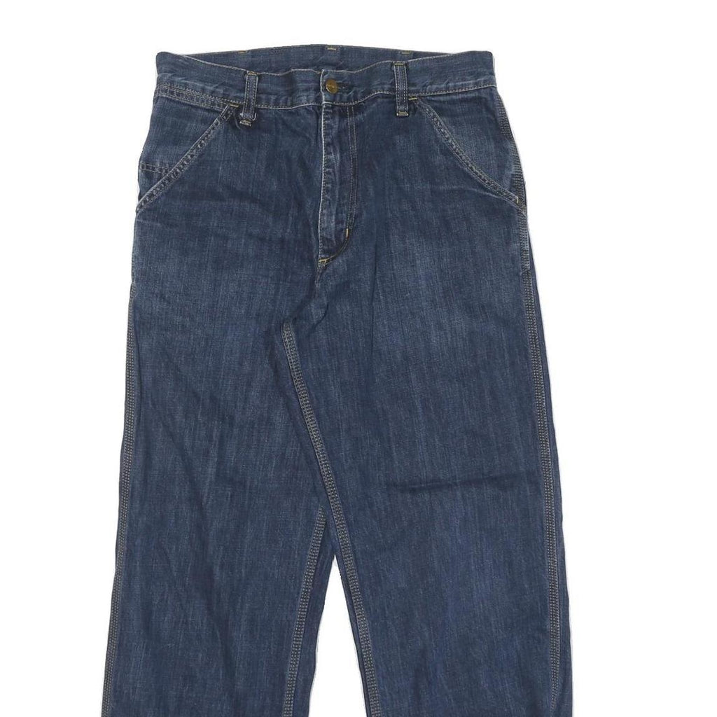 CARHARTT Mens Jeans Blue Regular Straight Denim Medium W28 L32 Workwear Zip