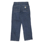 CARHARTT Mens Jeans Blue Regular Straight Denim Medium W28 L32 Workwear Zip