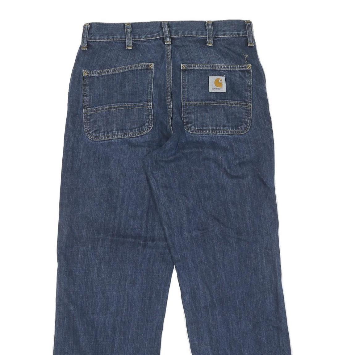 CARHARTT Mens Jeans Blue Regular Straight Denim Medium W28 L32 Workwear Zip