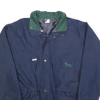 MONT AIR Mens Navy & Green Polyester Jacket M Zip Plain Outdoor Lightweight