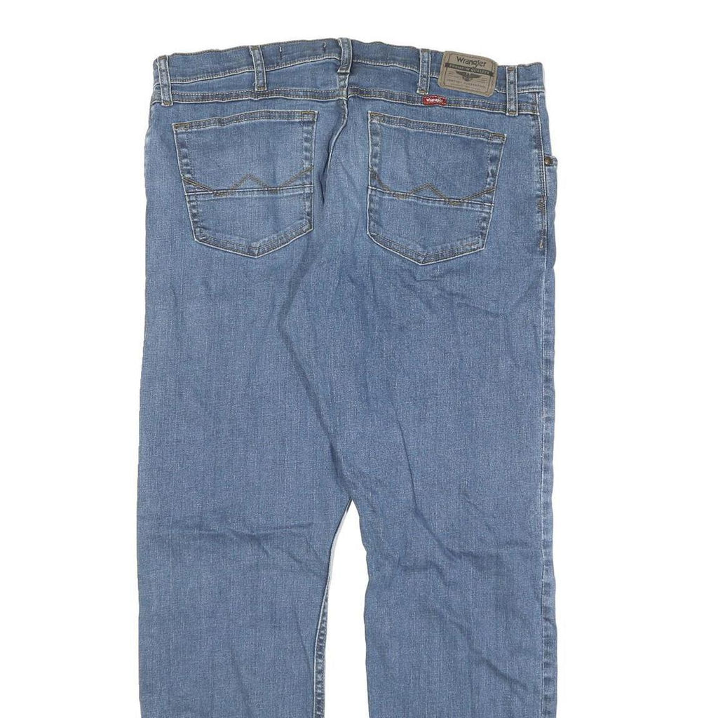 WRANGLER Mens Regular Fit Blue Denim Jeans W36 L32 Classic Cotton Blend Zip