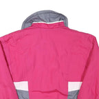 APRES SPORT Womens Pink & Grey Zip Jacket L Polyester Blend Colourblock Casual