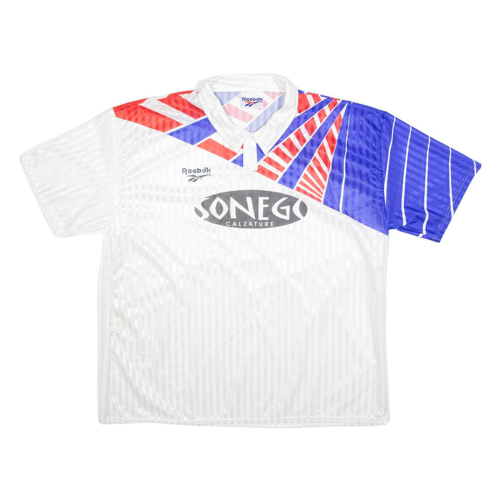 REEBOK Mens Football Shirt Jersey White Collared 2XL