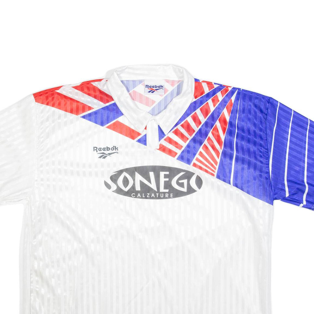 REEBOK Mens Football Shirt Jersey White Collared 2XL