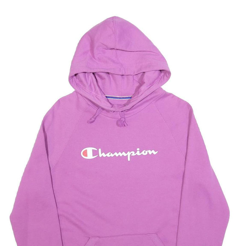 CHAMPION Womens Purple Hoodie S Classic Cotton Blend Pullover Hooded Sweatshirt
