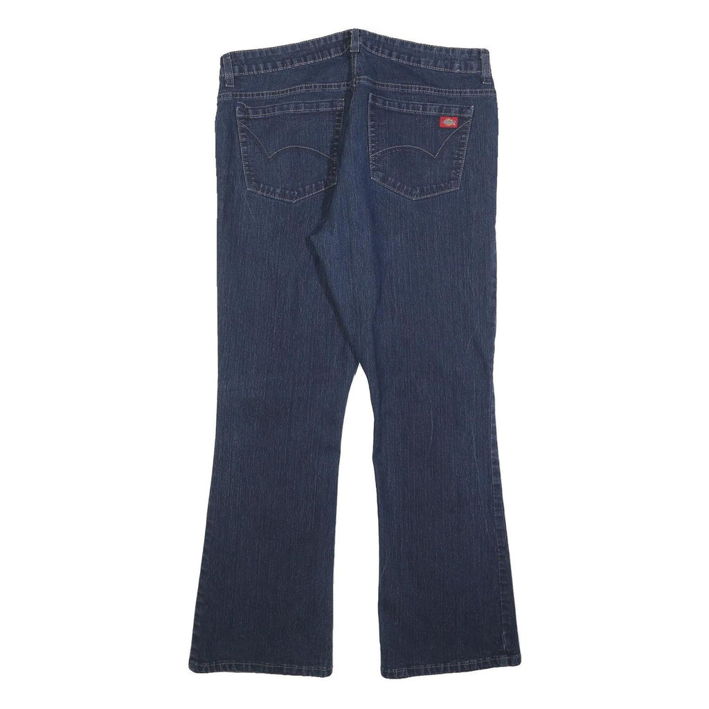 DICKIES Womens Slim Blue Denim Bootcut Jeans Cotton Blend W34 L30