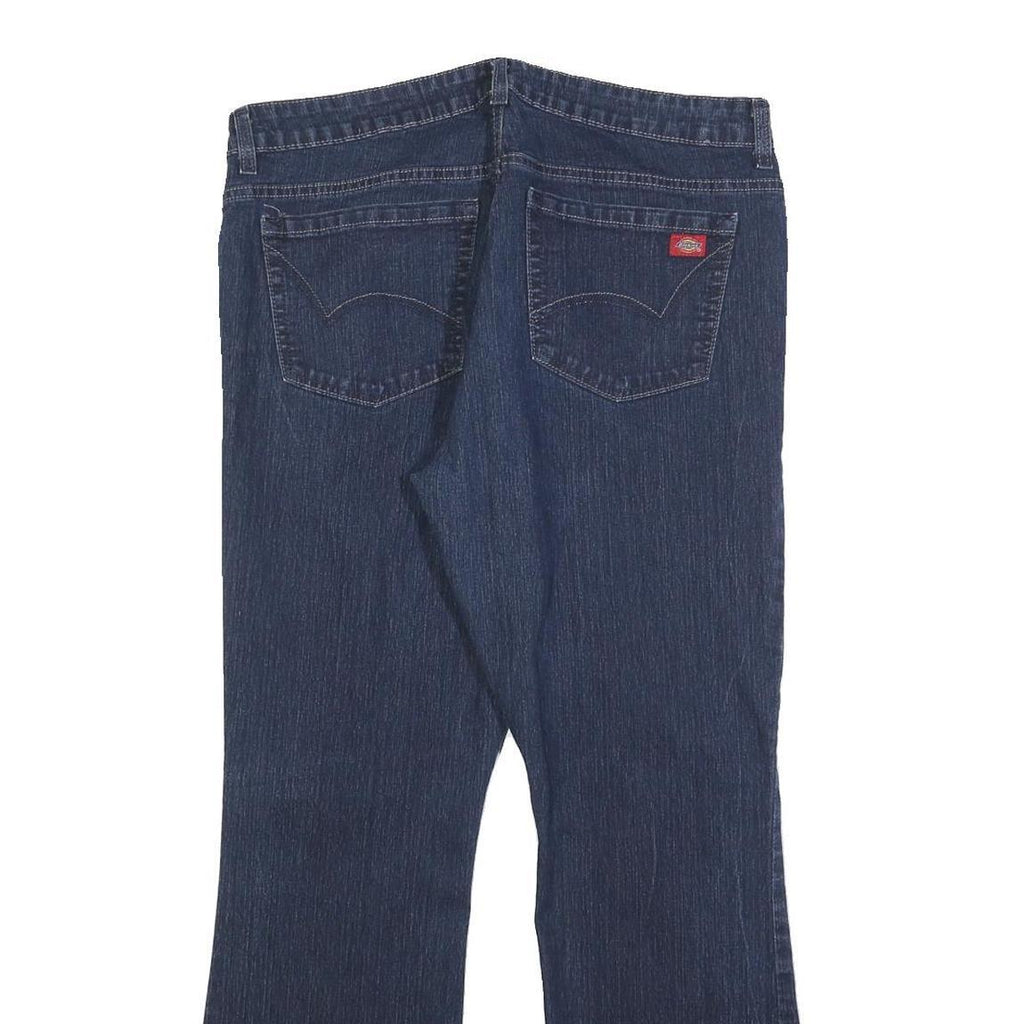 DICKIES Womens Slim Blue Denim Bootcut Jeans Cotton Blend W34 L30