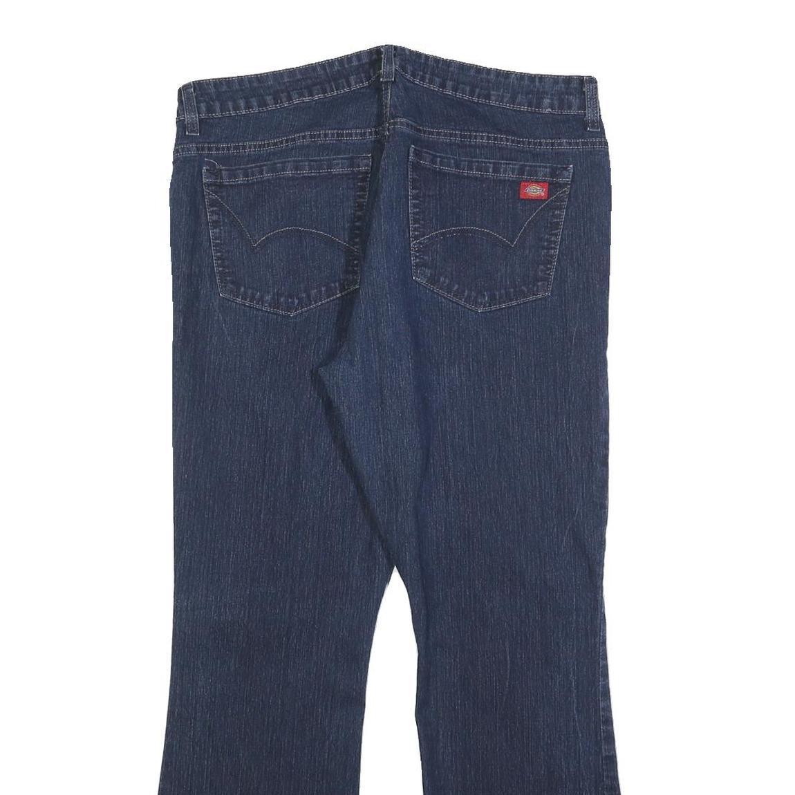 DICKIES Womens Slim Blue Denim Bootcut Jeans Cotton Blend W34 L30