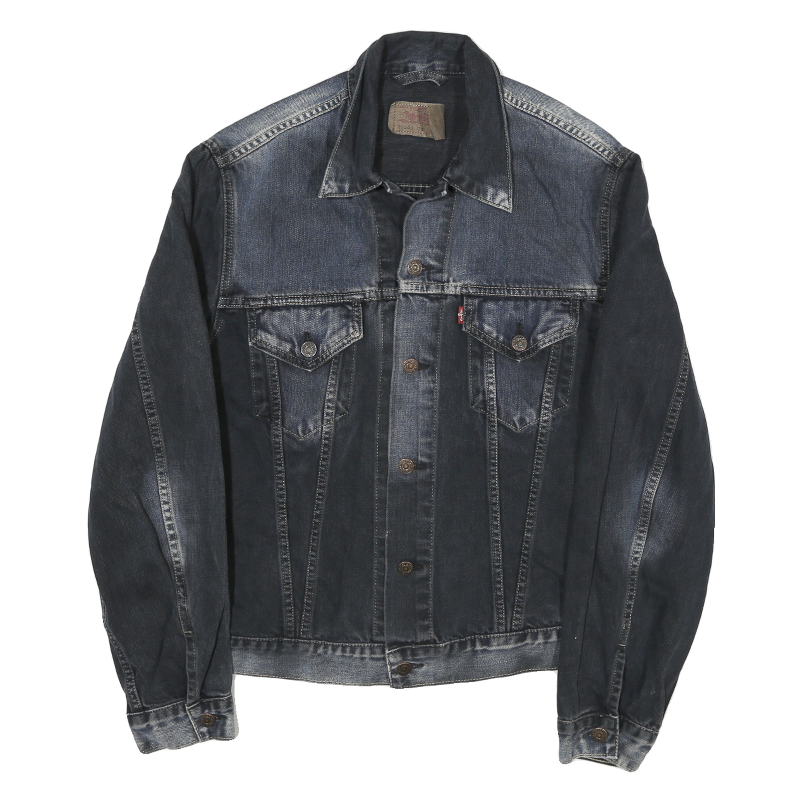 LEVI'S Womens Blue Denim Denim Jacket L Cotton Classic Button Closure