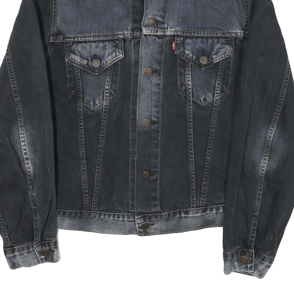 LEVI'S Womens Blue Denim Denim Jacket L Cotton Classic Button Closure