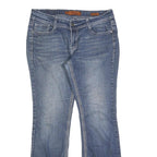 VIGOLD Womens Jeans Blue Regular Bootcut Denim Medium W32 L30 Stylish Embroidery
