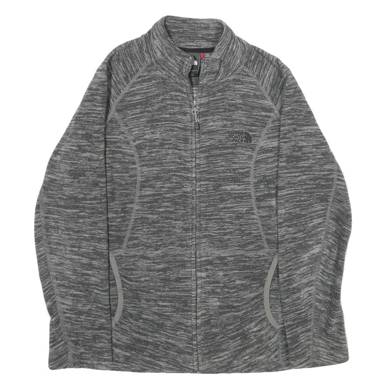 THE NORTH FACE Womens Grey Jacket S Polyester Plain Zip Outdoor Activewear