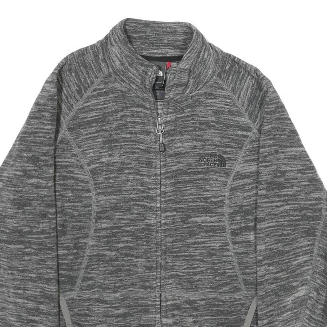 THE NORTH FACE Womens Grey Jacket S Polyester Plain Zip Outdoor Activewear