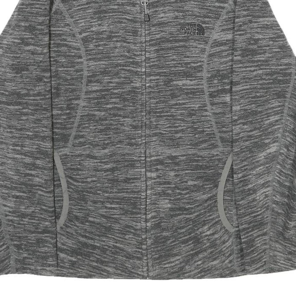 THE NORTH FACE Womens Grey Jacket S Polyester Plain Zip Outdoor Activewear