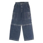 FADED GLORY Womens Blue Regular Straight Denim Medium W26 L27 Cargo Pockets Zip
