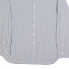 POLO RALPH LAUREN Mens Blue & White Check Shirt XL Classic Button Collar Long
