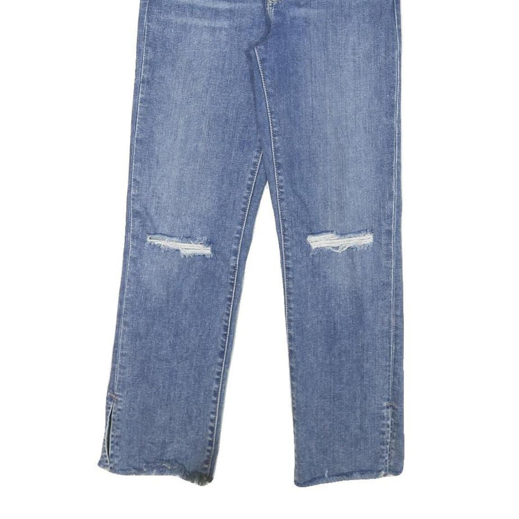 LEVI'S 724 Womens Jeans Blue Relaxed Straight Denim Medium W25 L24 Distressed