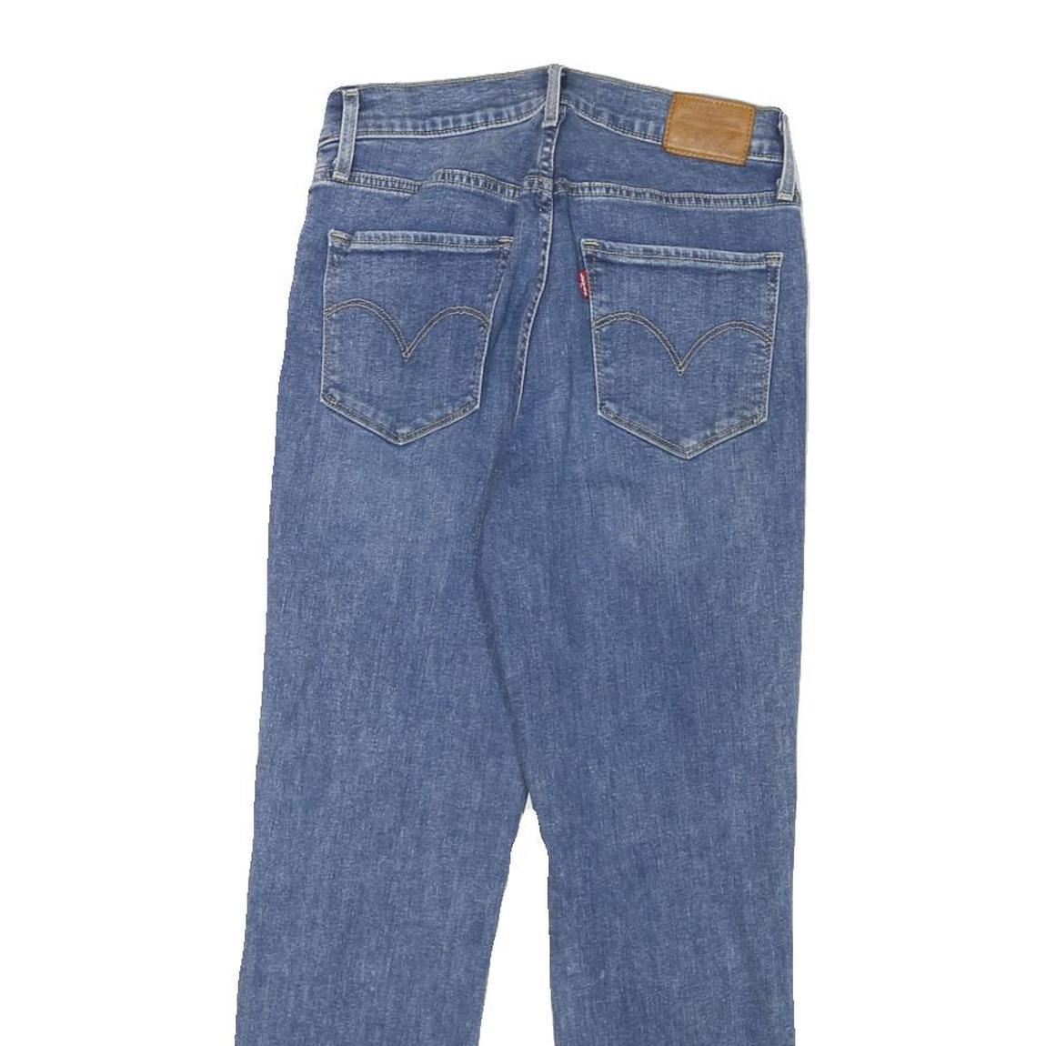 LEVI'S 724 Womens Jeans Blue Relaxed Straight Denim Medium W25 L24 Distressed