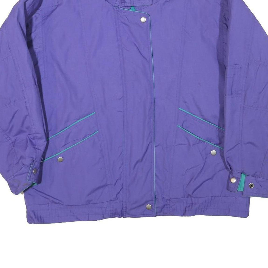 KENT STREET Womens Purple & Teal Zip Jacket M Polyester Blend Casual Outerwear