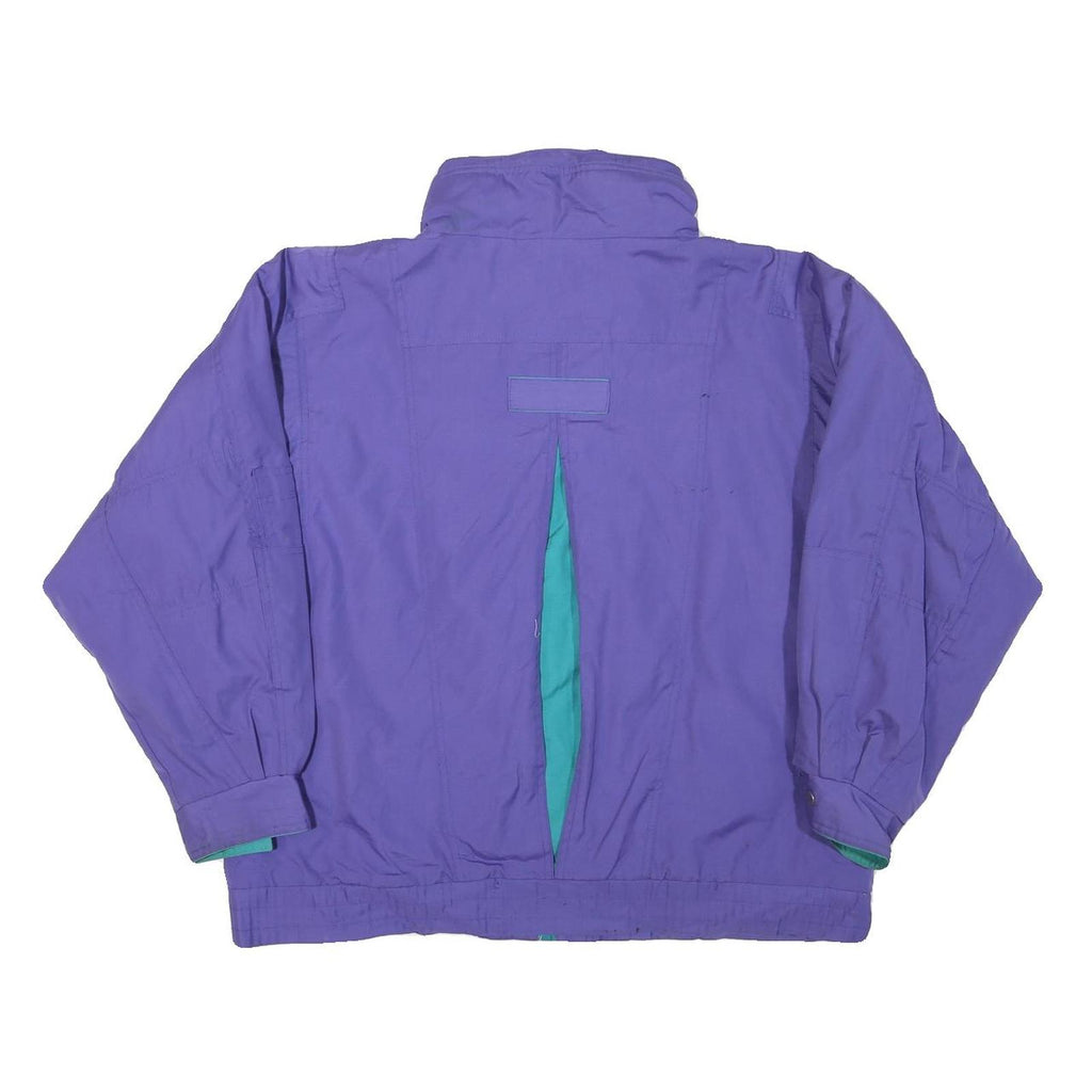 KENT STREET Womens Purple & Teal Zip Jacket M Polyester Blend Casual Outerwear