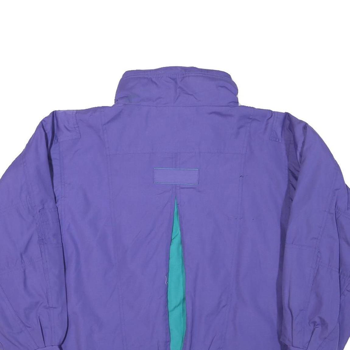 KENT STREET Womens Purple & Teal Zip Jacket M Polyester Blend Casual Outerwear