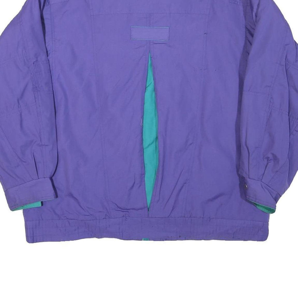 KENT STREET Womens Purple & Teal Zip Jacket M Polyester Blend Casual Outerwear