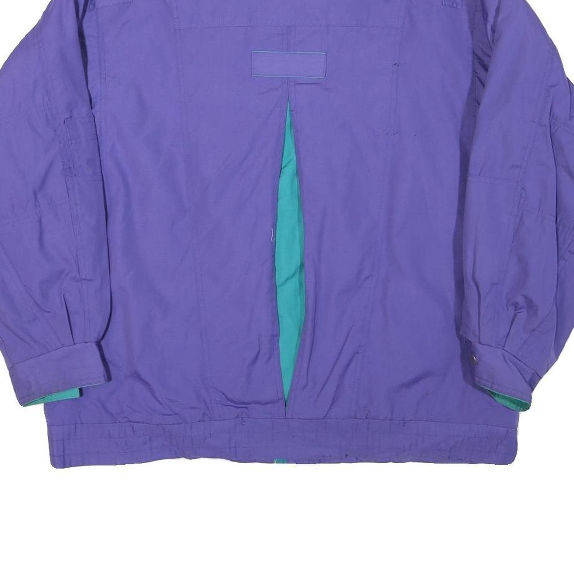 KENT STREET Womens Purple & Teal Zip Jacket M Polyester Blend Casual Outerwear