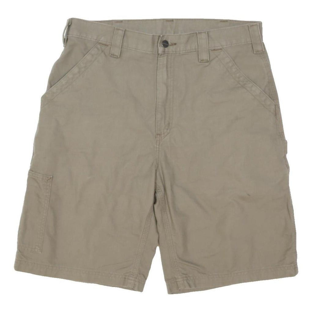 CARHARTT Mens Shorts Beige Casual M W32 Workwear Pockets Cotton Blend