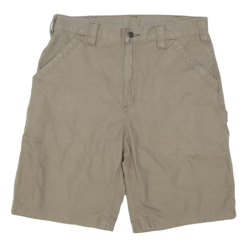 CARHARTT Mens Shorts Beige Casual M W32 Workwear Pockets Cotton Blend