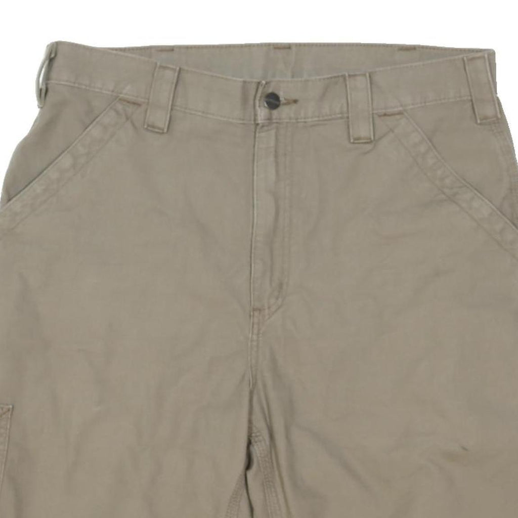 CARHARTT Mens Shorts Beige Casual M W32 Workwear Pockets Cotton Blend