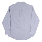 NAUTICA Mens Blue Check Shirt L Classic Cotton Long Sleeve Button Up