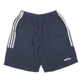 ADIDAS Mens Casual Blue & White Shorts M W26 Polyester Blend Drawstring Three
