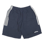 ADIDAS Mens Casual Blue & White Shorts M W26 Polyester Blend Drawstring Three