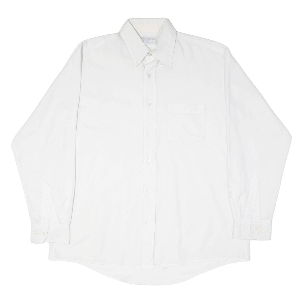 RED KAP Mens Plain Shirt White Long Sleeve 2XL