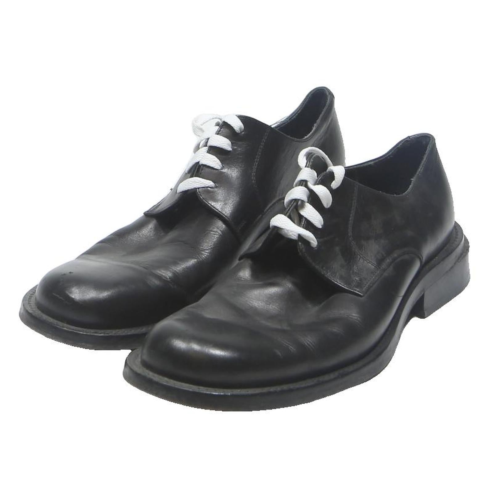KENZO Mens Lace-Up Leather Black Shoes UK 10.5 Classic Formal Footwear