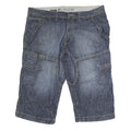 ALCW Mens Cotton Blue Denim Casual Shorts M W38 with Button Closure